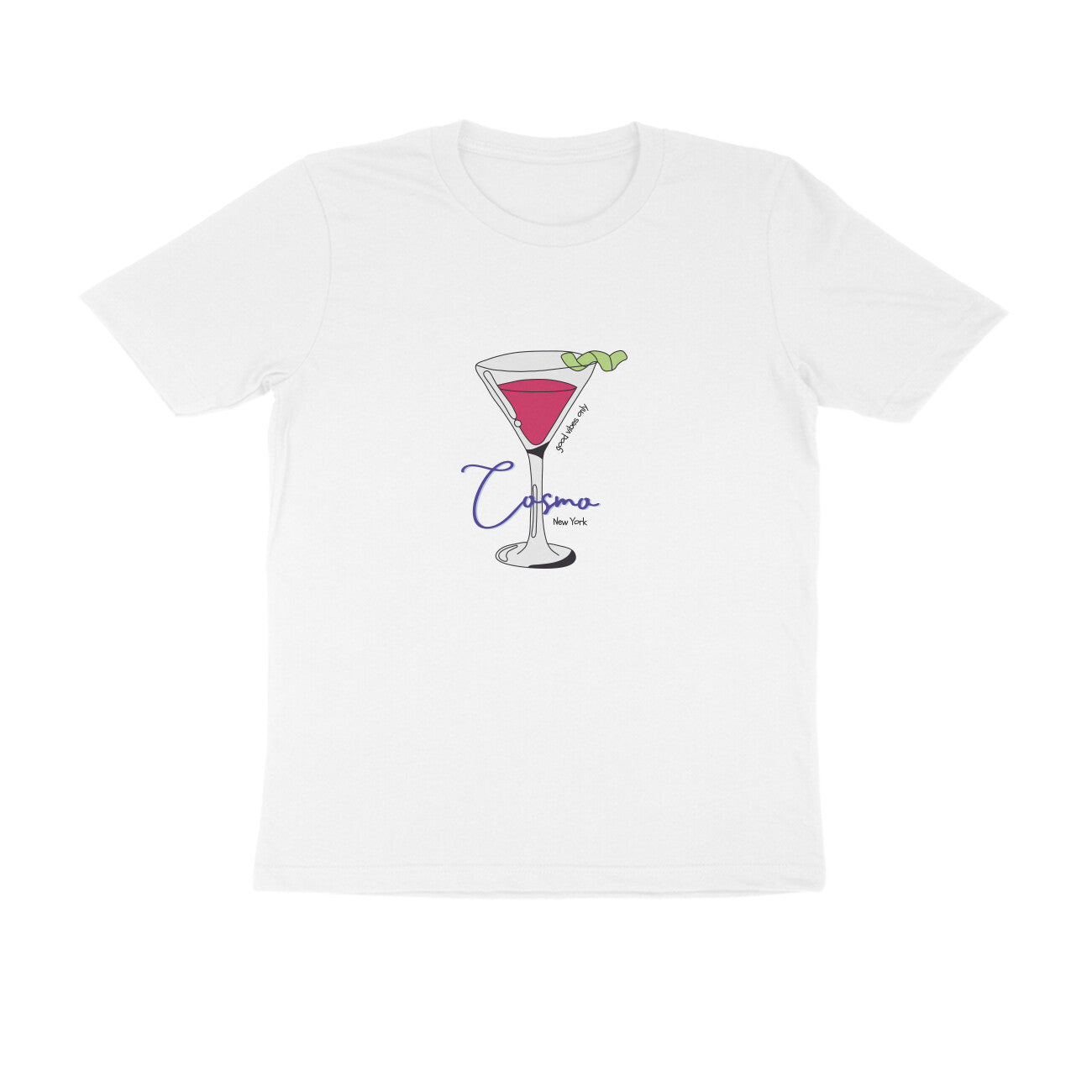 Cosmo - Unisex White Printed T-shirt