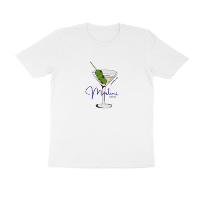 Martini - Unisex White Printed T-shirt