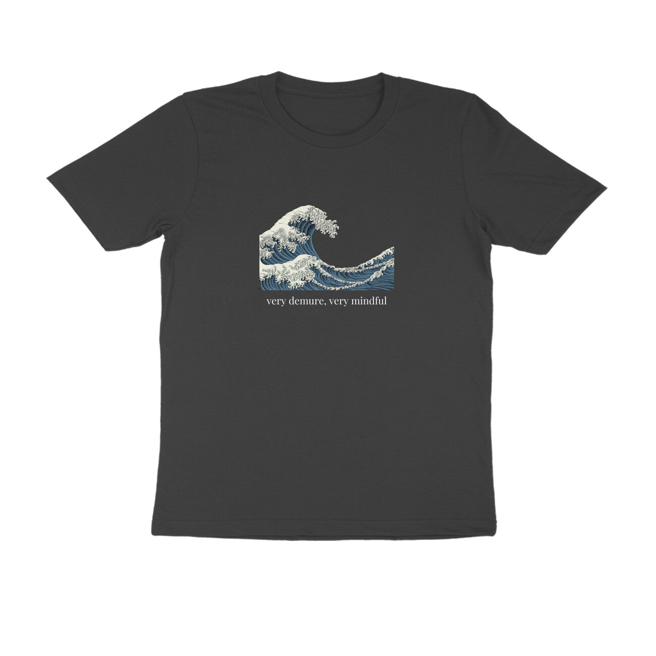 Demure - Unisex Black Printed T-shirt