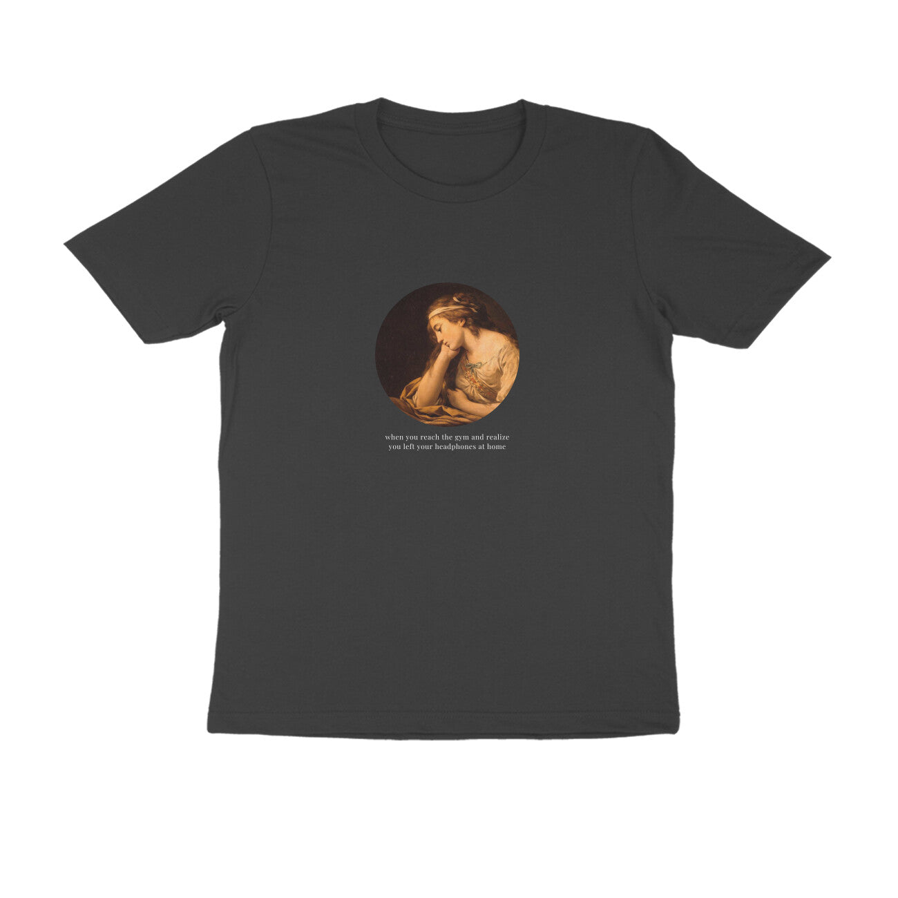 La Mélancholie - Unisex Black Printed T-shirt