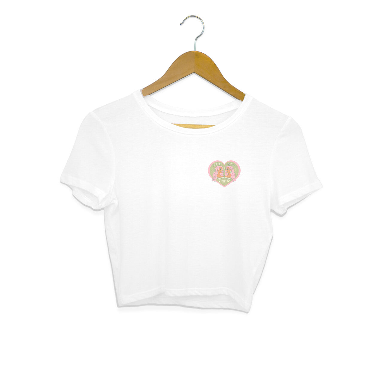 Gemini - Women's White Crop Top