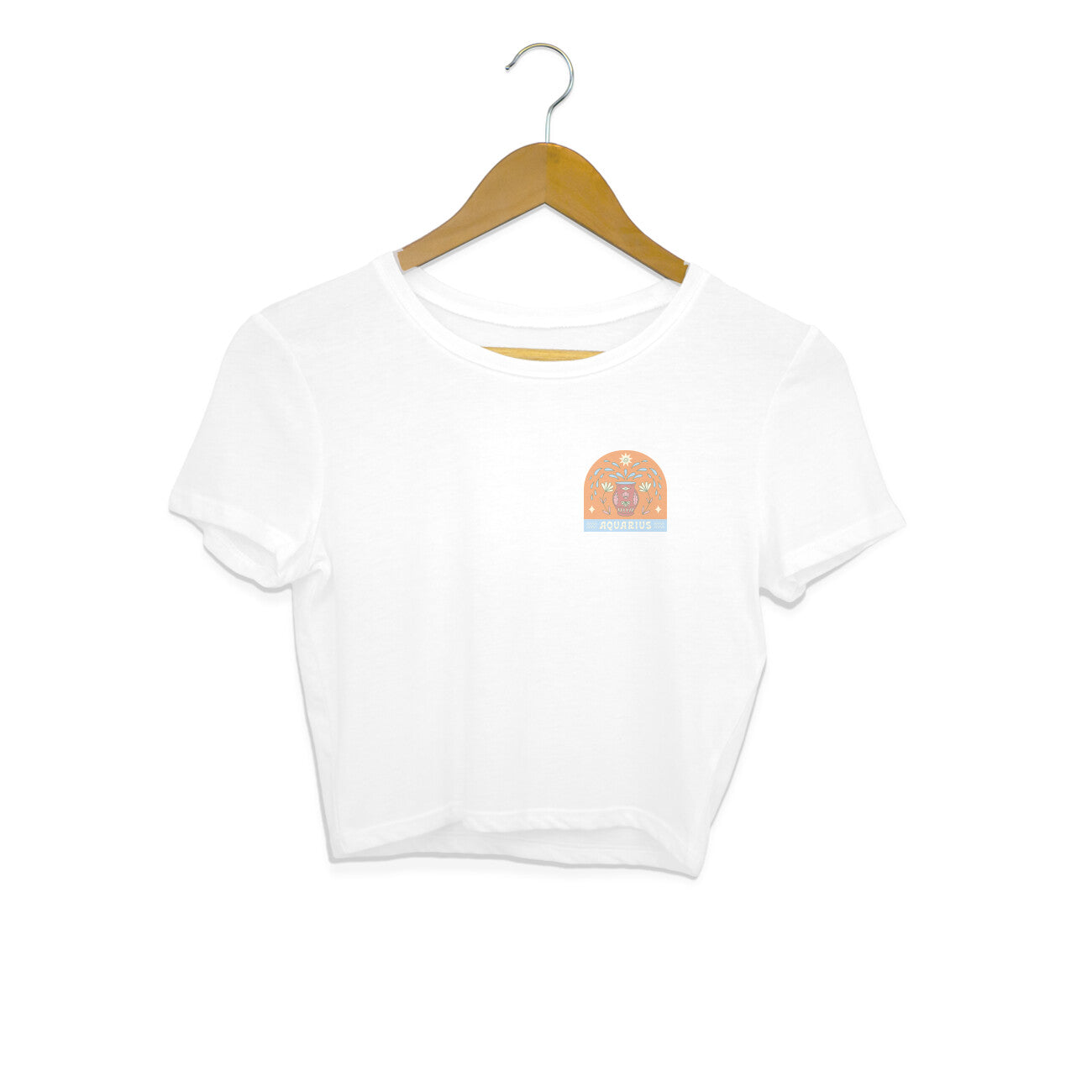 Aquarius - Women's White Crop Top