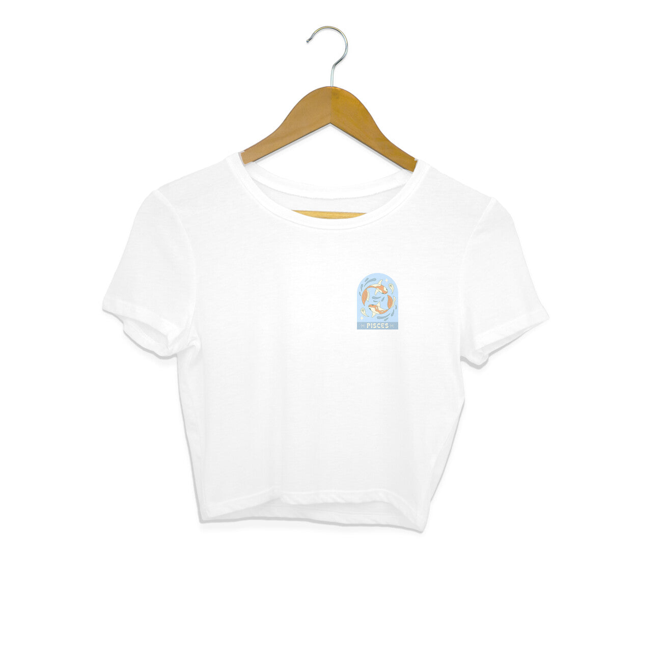 Pisces - Women's White Crop Top